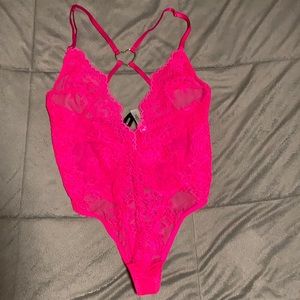 Hot pink lingerie